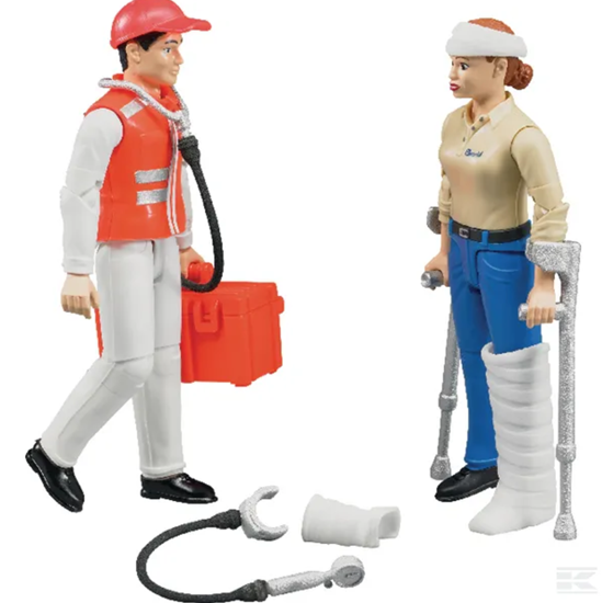 Fotografija proizvoda Igračka set figurica bolničar i pacijent, BRUDER