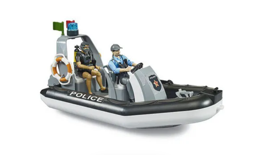 Fotografija proizvoda Igračka Policijski čamac na napuhavanje s 2 figure