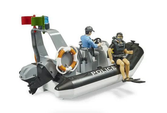 Fotografija proizvoda Igračka Policijski čamac na napuhavanje s 2 figure