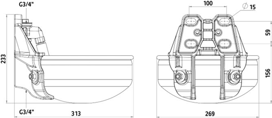Fotografija proizvoda Pojilica od nehrđajućeg čelika s cijevnim ventilom E21