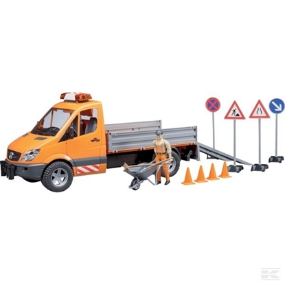 Prikaži detalje za  Igračka Mercedes Sprinter i radnik, BRUDER Fotografija proizvoda Igračka Mercedes Sprinter i radnik, BRUDER