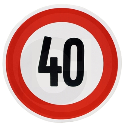 Naljepnica brzine 40 km/h, GRANIT Naljepnica brzine 40 km/h, GRANIT