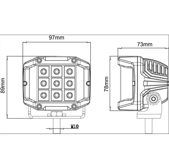 Fotografija proizvoda Led radna lampa 2850 Lm Combo 97 x 89 x 73 mm