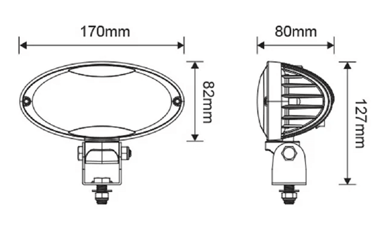 Fotografija proizvoda Radno svjetlo LED, 40W, 3500 lm ovalno 170x127x80 mm