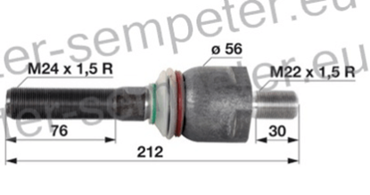 Prikaži detalje za  Spona volana  M22x1.5 mm - M24x1.5 mm MASSEY FERGUSON Fotografija proizvoda Spona volana  M22x1.5 mm - M24x1.5 mm MASSEY FERGUSON