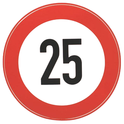 Fotografija proizvoda Naljepnica ograničenje brzine 25 km/h
