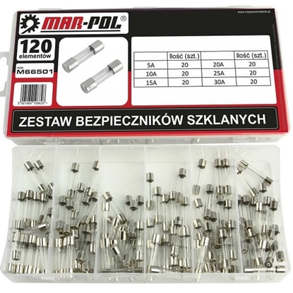 Fotografija proizvoda Set staklenih osigurača MAR-POL 120 KOM