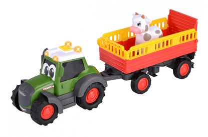 Prikaži detalje za  Igračka traktor FENDT sa prikolicom za stoku Dickie Fotografija proizvoda Igračka traktor FENDT sa prikolicom za stoku Dickie