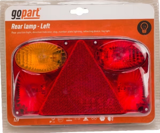 Fotografija proizvoda Stražnje svjetlo lijevo pravokutno, 12/24V, 235x135x52